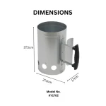 Heavy Duty Stainless Steel Charcoal Starter Chimney - Image 2