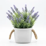Artificial Lavender Potted Arrangement Rustic Storage Pot - Image 4