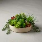Artificial Mixed Succulent Bowl Arrangement - Image 4