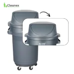circular waste bin lid