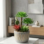 Artificial Succulent Potted Arrangement Tree Form - Image 3