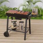 Portable Outdoor Charcoal BBQ Grill Trolley  - Image 3