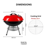 Compact Kettle Charcoal BBQ Grill  - Image 2