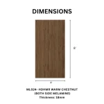 TAITA Premium Warm Chestnut Melamine HDHMR Board - Image 2