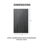 TAITA Premium Ash Grey Wood Synchronized HDHMR Board - Image 2