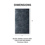 TAITA Premium Luxury Marble Grey Melamine HDHMR Board - Image 2
