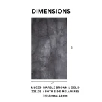 TAITA Premium Luxury Marble Brown & Gold Melamine HDHMR Board - Image 2