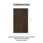 TAITA Premium Susar Walnut Melamine Wood HDHMR Board - Image 2