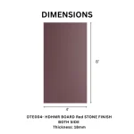TAITA Premium Red Stone Finish Decorative HDHMR Board - Image 2