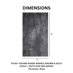 TAITA Premium Luxury Marble Brown & Gold Melamine HDHMR Board - Image 4