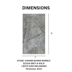 TAITA Premium Luxury Marble Grey & Gold Melamine HDHMR Board - Image 4