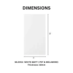 TAITA Premium White Matt PET & Melamine HDHMR Board - Image 2