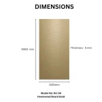 STC Luxurious Metal Finish Bamboo Charcoal Wall Sheet – Hammered Board Gold BC-04 - Image 3