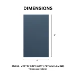 TAITA Premium Mystery Grey Matt PET & Melamine HDHMR Board - Image 2