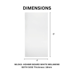 TAITA Premium White Melamine HDHMR Board - Image 2