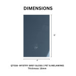 TAITA Premium Mystery Grey Gloss PET & Melamine HDHMR Board - Image 3