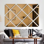 STC Modern Geometric Beveled Edge Wall Mirror Tiles Regal Bevel - Image 11