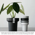 Minimalist Mini Pedestal Round Plastic Planter Blue Gray - Image 8