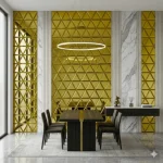 STC Modern Geometric Beveled Edge Self-Adhesive Wall Mirror Tiles Luxe Strips - Image 5