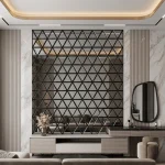 STC Modern Geometric Beveled Edge Self-Adhesive Wall Mirror Tiles Luxe Strips - Image 11