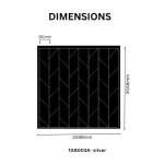 STC Ultra Modern Vertical Asymmetric Beveled Lattice Feature Wall Mirror Tiles - Image 2