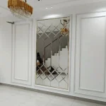 Pattern Beveled Lattice Feature Wall Mirror Tiles