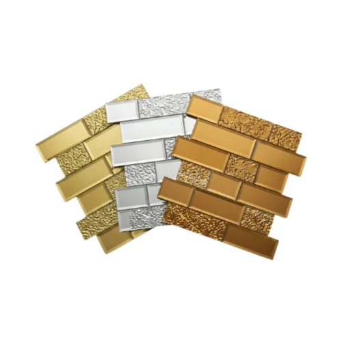 Self-Adhesive Wall Mirror Tiles Radiant Brick
