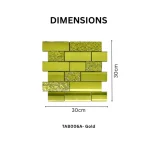 STC Modern Geometric Beveled Edge Self-Adhesive Wall Mirror Tiles Radiant Brick - Image 3