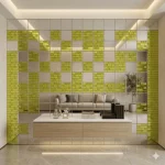STC Modern Geometric Beveled Edge Self-Adhesive Wall Mirror Tiles Radiant Brick - Image 5