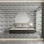 STC Modern Geometric Beveled Edge Self-Adhesive Wall Mirror Tiles Radiant Brick - Image 8