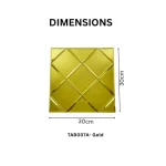 STC Modern Geometric Beveled Edge Self-Adhesive Wall Mirror Tiles Diamond Glow - Image 3