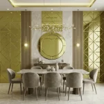 STC Modern Geometric Beveled Edge Self-Adhesive Wall Mirror Tiles Diamond Glow - Image 4