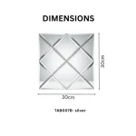 STC Modern Geometric Beveled Edge Self-Adhesive Wall Mirror Tiles Diamond Glow - Image 7