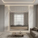 STC Modern Geometric Beveled Edge Self-Adhesive Wall Mirror Tiles Diamond Glow - Image 8