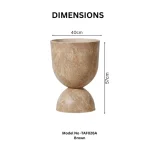 Textured Pedestal Bowl Plastic Planter - Image 2