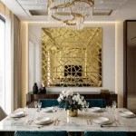 STC Modern Geometric Beveled Edge Self-Adhesive Wall Mirror Tiles Facet Shine - Image 4