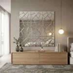 STC Modern Geometric Beveled Edge Self-Adhesive Wall Mirror Tiles Facet Shine - Image 7