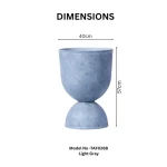 Textured Pedestal Bowl Plastic Planter - Image 4