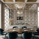 STC Modern Geometric Beveled Edge Self-Adhesive Wall Mirror Tiles Infinity Tiles - Image 5