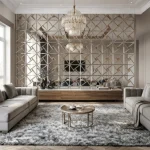 STC Modern Geometric Beveled Edge Self-Adhesive Wall Mirror Tiles Infinity Tiles - Image 4