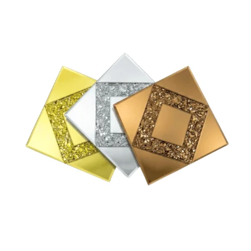 Self-Adhesive Wall Mirror Tiles Ornate Frame