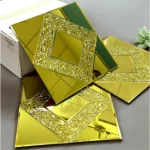 STC Modern Geometric Beveled Edge Self-Adhesive Wall Mirror Tiles Ornate Frame - Image 3