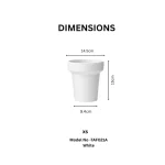 Minimalist Mini Pedestal Round Plastic Planter White - Image 3