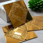 STC Modern Geometric Beveled Edge Self-Adhesive Wall Mirror Tiles Ornate Frame - Image 12