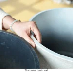 Textured Pedestal Bowl Plastic Planter - Image 13