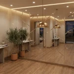 STC Ultra Modern Vertical Asymmetric Beveled Lattice Feature Wall Mirror Tiles - Image 3