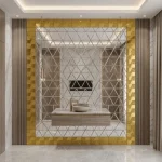 STC Modern Geometric Beveled Edge Self-Adhesive Wall Mirror Tiles Royal Panels - Image 5