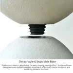 Textured Pedestal Bowl Plastic Planter - Image 12