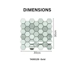 STC Modern Geometric Beveled Edge Self-Adhesive Wall Mirror Tiles Hexa Luxe - Image 3