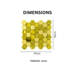 STC Modern Geometric Beveled Edge Self-Adhesive Wall Mirror Tiles Hexa Luxe - Image 6